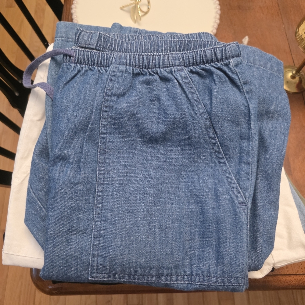 5 Pairs LL Bean Classic Fit Denim Elastic Stretch Waist Pants 1 Pair Dress Pant